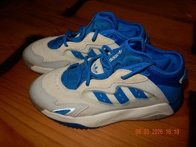 Adidas STREETBALL 2 Sneaker Sport Schuhe Laufschuhe Weiß-Blau Gr.41 1/3