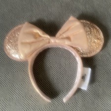Disney Parks Briar Rose Gold retired design Minnie Mouse Ears Headband Bow