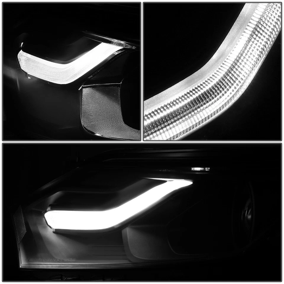 Fit 18-21 Chevy Equinox Black/ Clear Projector Headlights Head Lamps w/ LED DRL - Image 3 of 4