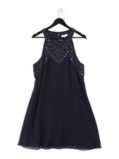 Monsoon A-Line Midi Dress UK18 in Blue