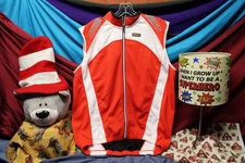 Spakct Mens Red Fleece Winter Reflective Cycling Vest Sz 2XXL jacket sport team