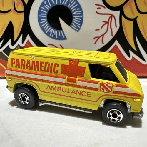 1977 Hot Wheels Paramedic Super Van Yellow Blackwall Near Mint