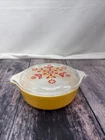 Vintage PYREX FRIENDSHIP Red/Orange #471 1 PT CASSEROLE Baking Dish With Lid