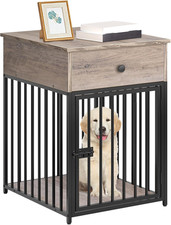 Dog Crate Furniture, Wooden Dog House, Decorative Dog Kennel with Drawer, Indoor