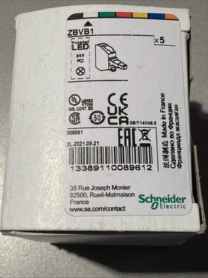 Schneider Electric Harmony XB4 / XB5 LED-Leuchtbaustein Weiß 24V AC/DC (4 Stück)