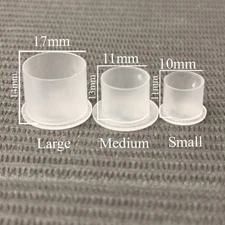 250,500,1000 Pcs Flat Bottom Tattoo Ink Pigment Caps ( Small,Medium,Large)