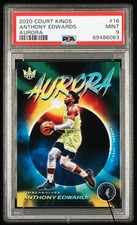 2020-21 Panini Court Kings Anthony Edwards Aurora Rookie SSP Case Hit RC PSA 9 