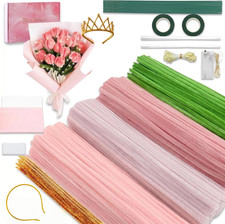 420Pc Pipe Cleaners Craft Kit with Fairy Lights & Crown - Chenille Stems | DIY P