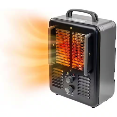 #ad #ad 1500 Watt Milk House Style Fan Electric Portable Heater Black $39.32