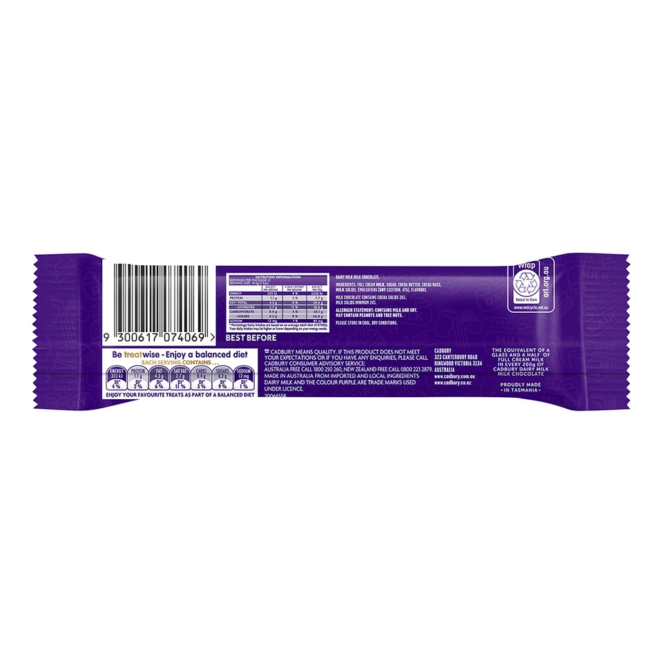 42pc Cadbury Dairy Milk Chocolate Twirl Bar 58g Choco Confectionery Sweet Snack - image 3 of 4