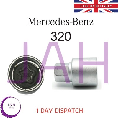 17 mm RADMUTTER VERRIEGELUNG SICHERHEITSBOLZEN SCHLÜSSELNUMMER 320 STECKSCHLÜSSEL FÜR MERCEDES WNLK, UK
