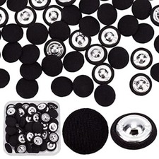 GORGECRAFT 50PCS Bottoni con Gambo di Stoffa Bottoni Da Cucito A Forma Rotonda B