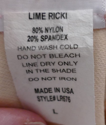 NWT Lime Ricki L Pink Lemonade Open Back 1 Piece Swimsuit Soft Cups Made in USA - Picture 6 of 8