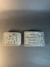 2 America Patriotic Belt Buckles Bicentennial  1985 NRA