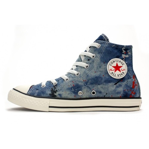 Scarpe Sneakers Converse Ctas Hi 651699C-BLU JEANS Bambina Ragazza | eBay