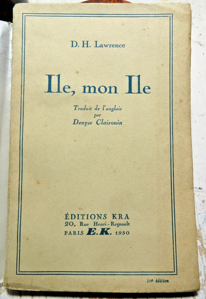 D.H.LAWRENCE/ILE,MON ILE/ED KRA/1930 - Photo 1/1
