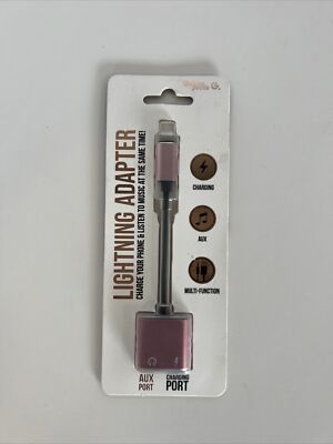 Gabba Good Pink Lightning Adapter Charger Aux Port