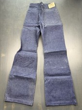 Vintage Seafarer Jeans Mens 26x33 Blue Bell Bottom Navy Dungaree Talon Zip Pants
