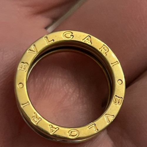 BVLGARI Ring B-ZERO1 3Band 750 K18 WG YG Yellow White Gold #53 /US 6.5 authentic - Picture 7 of 10