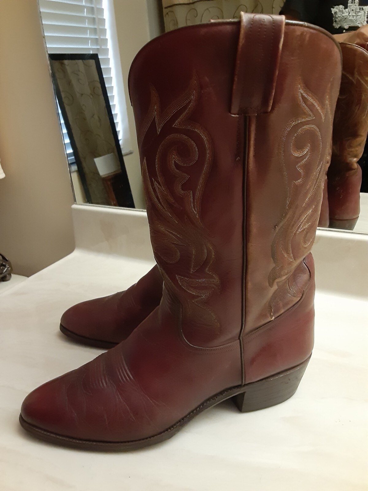 TONI MORA MEN BROWN COWBOY BOOTS MADE IN SPAIN 12M Gem