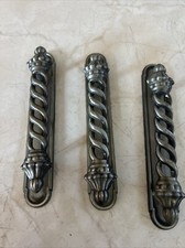 3 Allison 756 Metal Drawer Pulls Cabinet Handles Whitewashed over goldtone