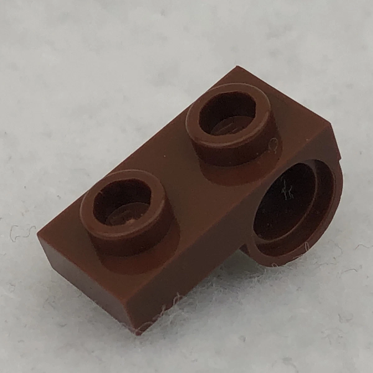 LEGO 18677 Reddish Brown Plate Modified 1 x 2 W Pin Hole on Bottom x1