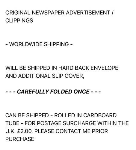 ABBA Voyage Live Show Latest Advert Join Us Newspaper Ad Poster Full Page 14x11” - Picture 2 of 2