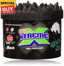 Wet Line Xtreme Reaction Black Ultimate Hold Gel, 8.8 Ounce