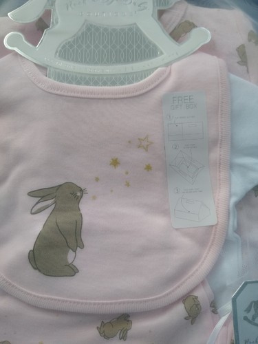 Baby Girl Clothing Gift Set Bunny Layette Starter Outfit Newborn 0 3 6 Months - Picture 11 of 12