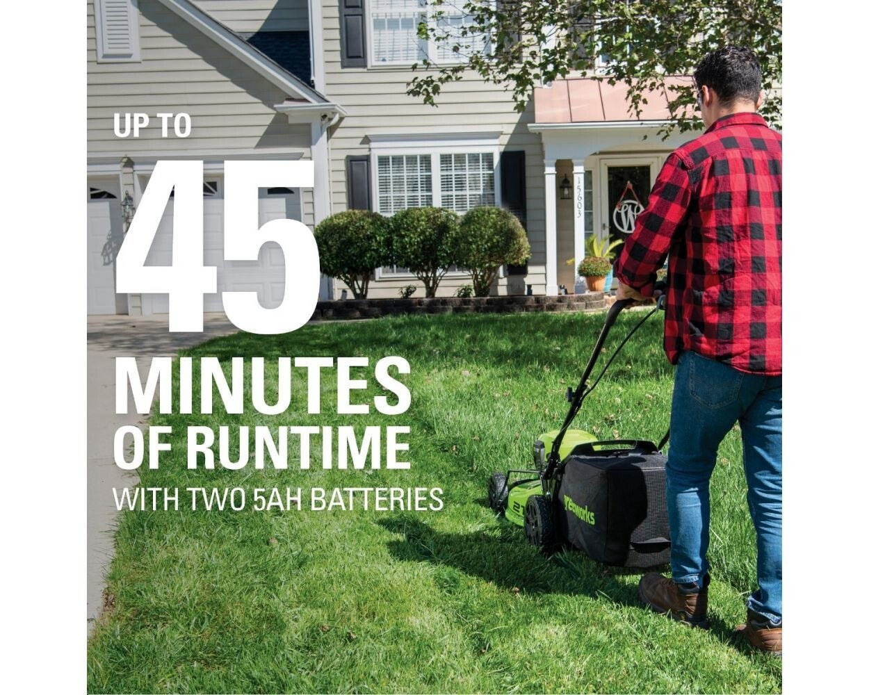 greenworks 48V (2x24V) 21" Cordless Battery SelfPropelled Lawn Mower