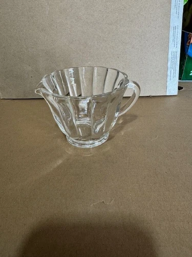 Vintage Depression Clear Glass Creamer