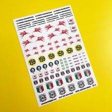 SLOT CAR 1/32nd scale Detail Masters 'Vintage Classic Race Rally' stickers SET 6
