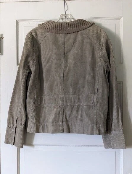 Blazer Sonoma Mujer TALLA 1X Oliva Chaqueta de Pana Pesada con Cuello Tejido  Foto 3 de 4