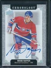 2018-19 UD Chronology MARK NAPIER AUTO Franchise History FH-MO-MN Canadiens