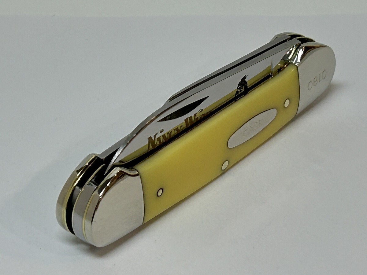 VINTAGE CASE XX CHEROKEE HERITAGE NANCY WARD KNIFE YELLOW 3 BLADE