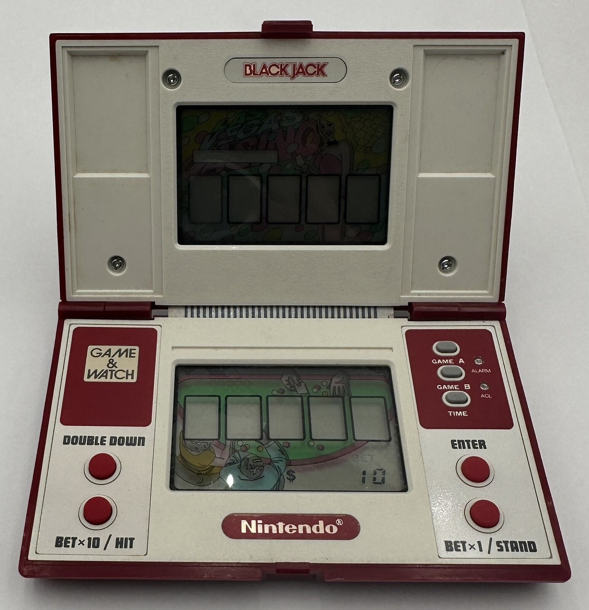 ニンテンドー ゲームウォッチ ブラックジャック BlackJack BJ-60 Vintage Nintendo Blackjack Handheld Video Game BJ60 Multi-Screen