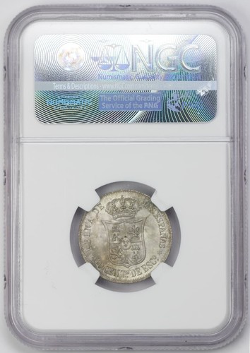 Spain 1868(68)M 40 centimos de escudo Queen Isabel II NGC MS64 - Picture 4 of 5