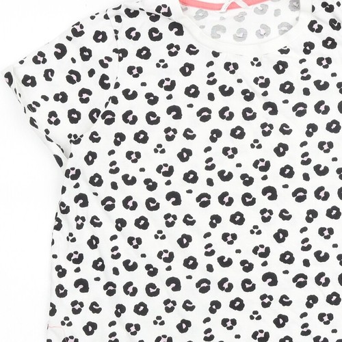 Marks and Spencer Girls White Cotton blend T-Shirt Size 15-16 Years Ro - 第 9/10 張圖片