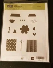 Stampin' UP!  13 PLAYFUL PIECES 2/2 Unmounted Stamp Rubber NEVER USED 120145