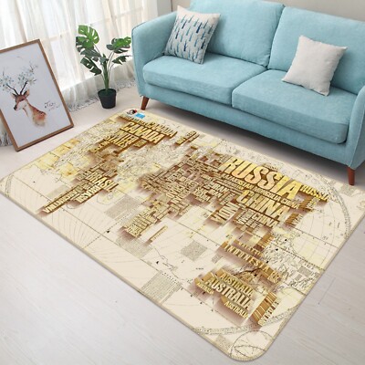 3D Alphabet World Map NBC1145 Game Rug Mat Elegant Photo Carpet Mat Fay 2023
