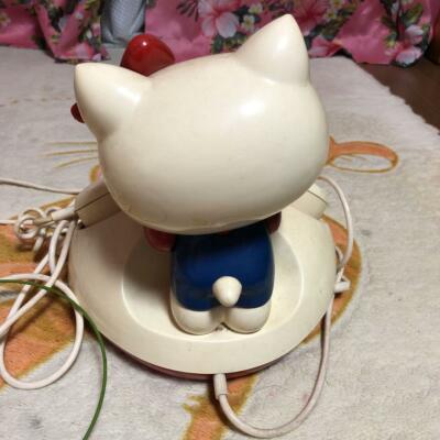 Sanrio Hello Kitty Antique Phone Retro Black Phone Vintage Figure