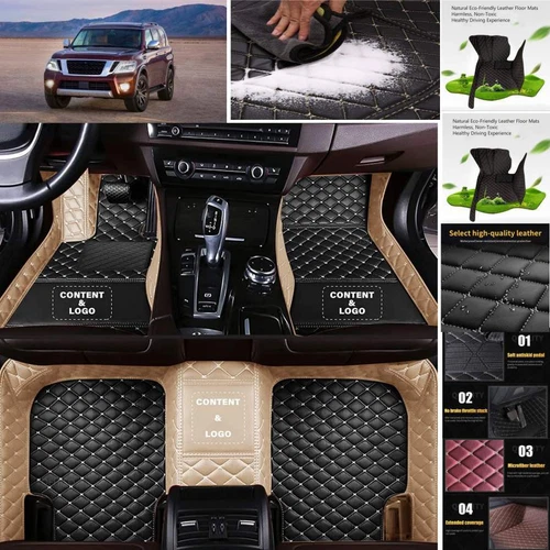 For Nissan Rogue Car Floor Mats Luxury Custom Carpets Cargo Liners Waterproof - Picture 13 of 34