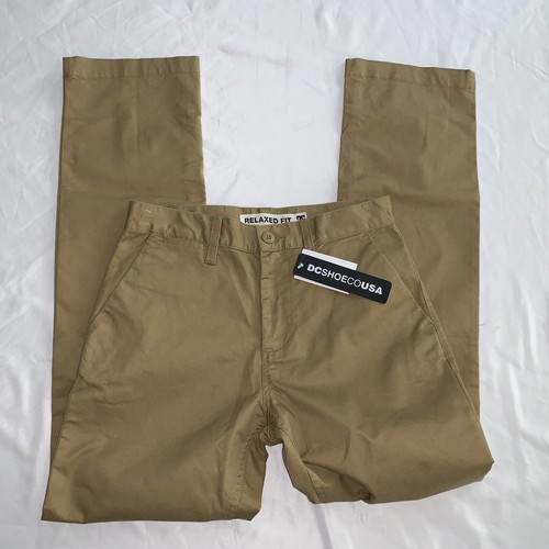 DC SHOES UOMO kahki Lavoratore Rilassato Pantaloni Taglia 28x32 Nuovi Nuovo  con etichette | eBay