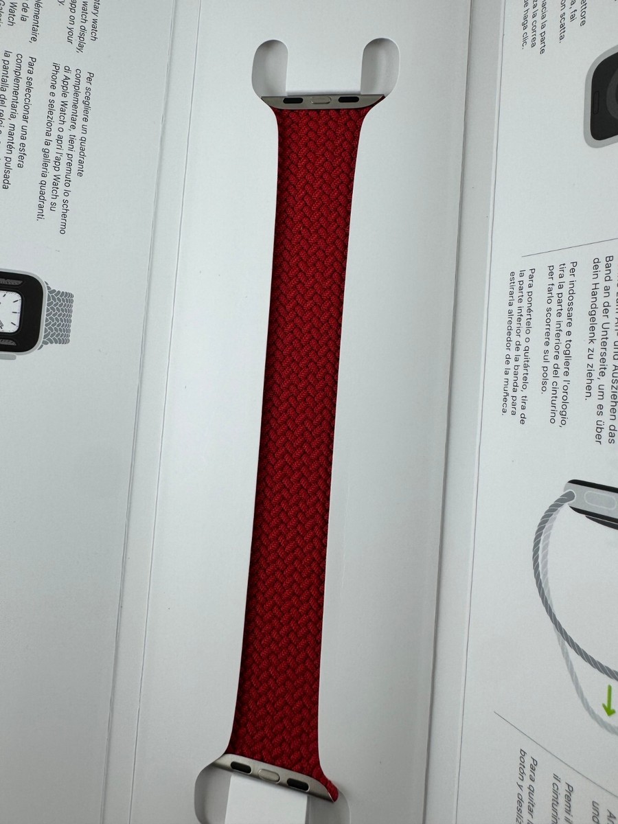 Apple 45 mm (PRODUCT)RED Braided Solo Loop- Size 6 Apple | Accessories | Apple 45 Mm Productred Braided Solo  main image 4