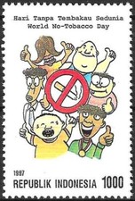 Timbre Santé Médecine Tabagisme Indonésie 1526 ** - 87503DQ