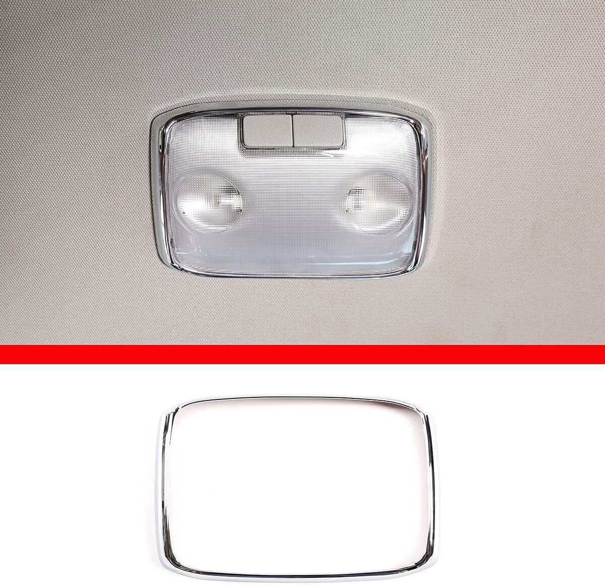 For Toyota Tundra Silver Car Roof Rear Reading Lamp Light Frame Trim 2014-2021