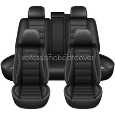 For Chevrolet Silverado GMC 1500 Seat Cover Leather Full Set Front Rear Cushion
