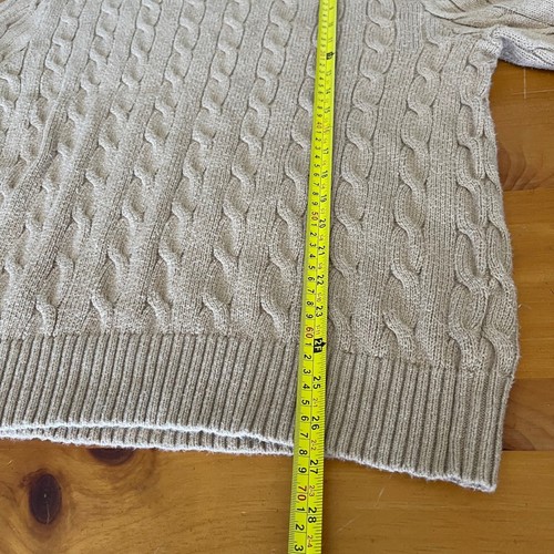Polo Ralph Lauren Maglione Maglia Cavo, Taglia Large, Beige, Uomo 100% Cotone, Preppy - Foto 8 di 13
