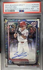 2024 Bowman Chrome 1st Seaver King Speckle Refractor Auto #9/71 Nationals PSA 10