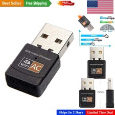 USB AC600 WiFi Adapter - High-Speed Dual Band Network for Desktop and Laptop